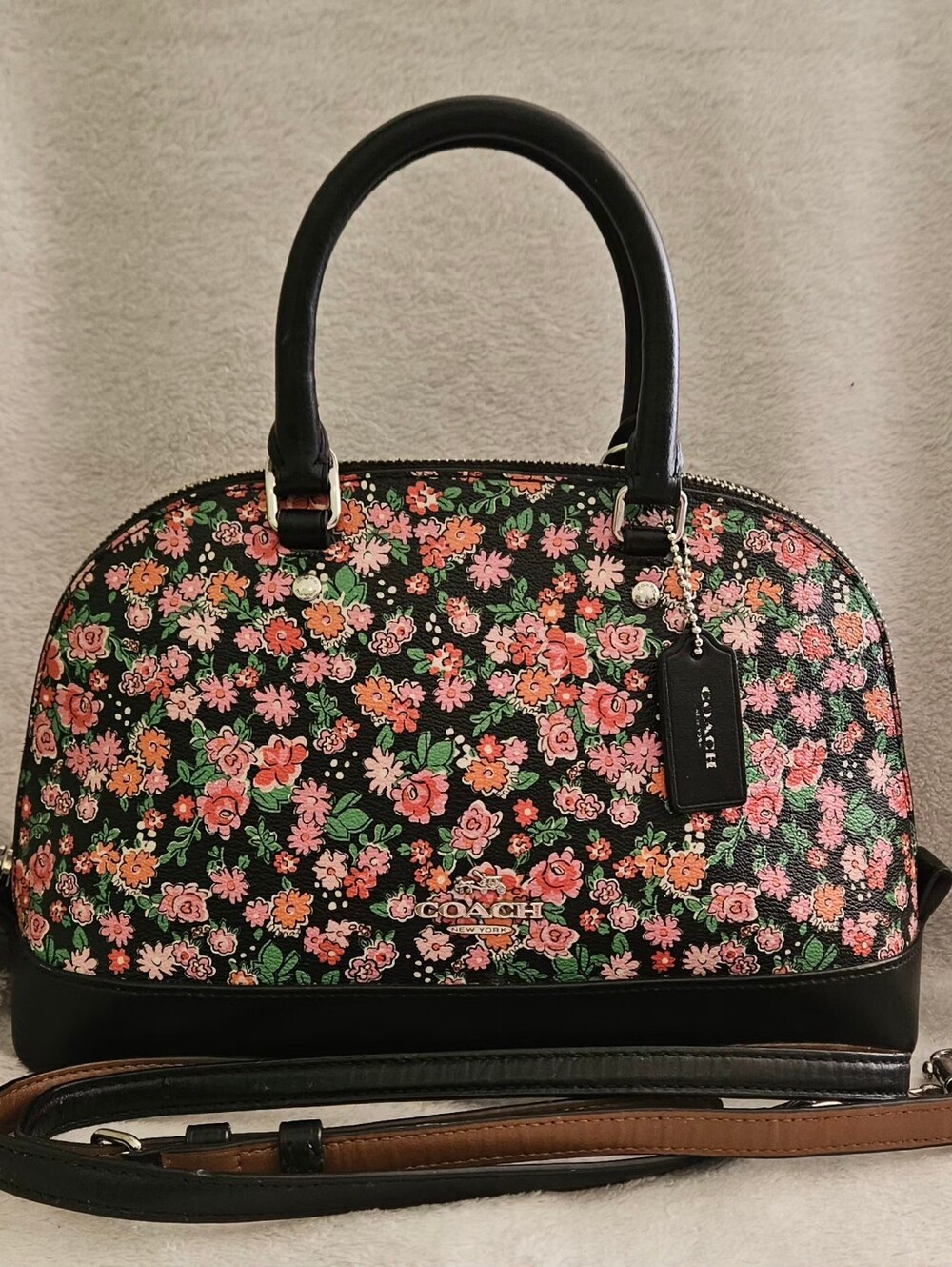 Coach F57621 Mini Sierra Satchel In Posey Cluster Floral Print
